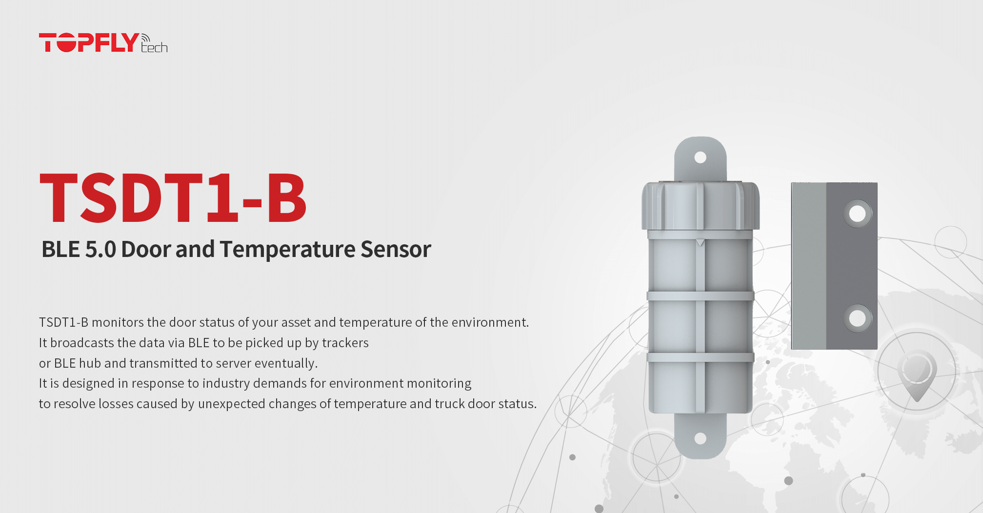 TSDT1-B | Sensor de temperatura y puerta BLE