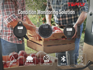 BLE temperature, humidity and door status sensors monitoring cold chain cargo integrity