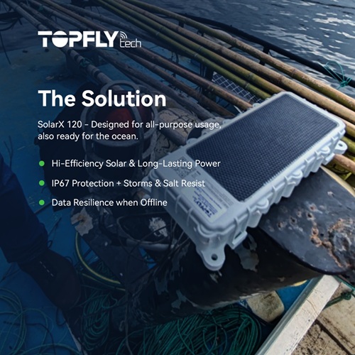 The Solution of fishing tracking by TOPFLYtech-SolarX 120, solar powered asset tracker