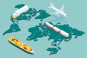 Global customs cargo transport by sea, air and rail
